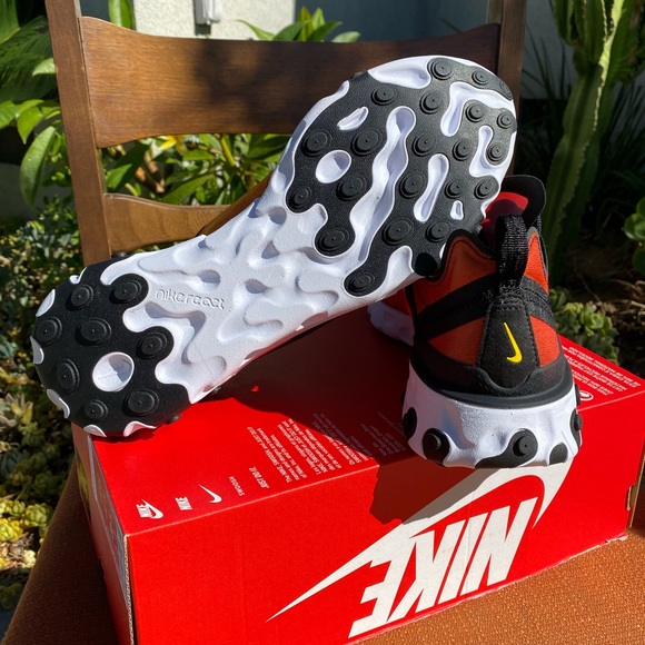 New Nike React Element 55 PRM SU19 Blk//BLK-Tr Yl - Picture 6 of 9